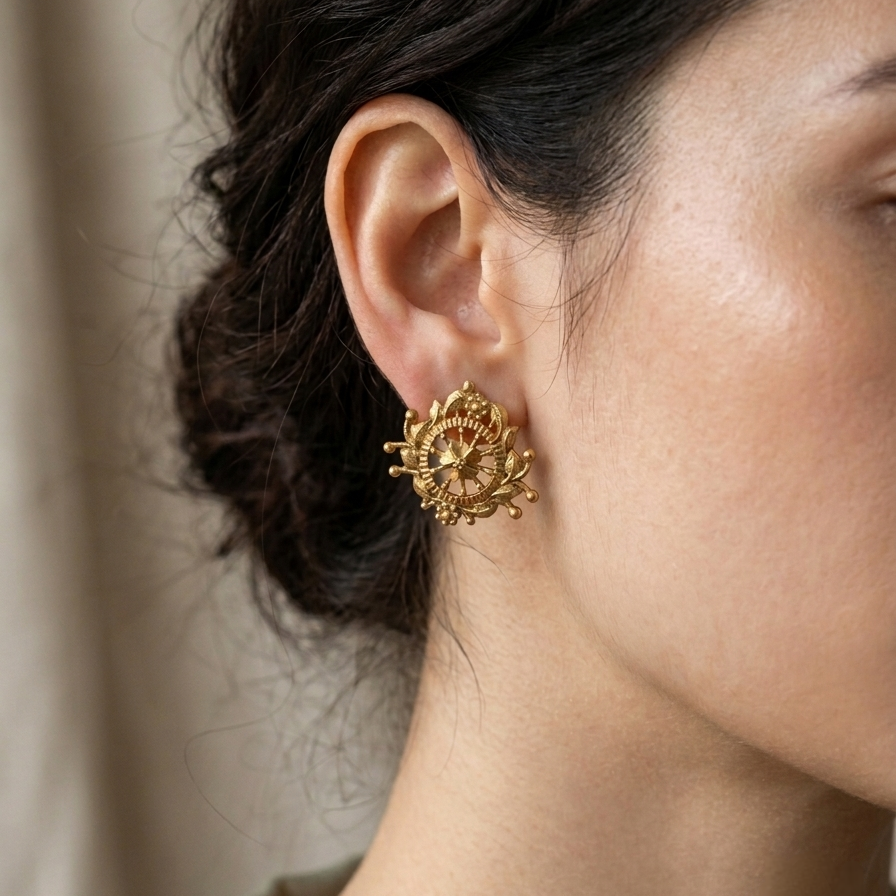 Floral Orbit Stud