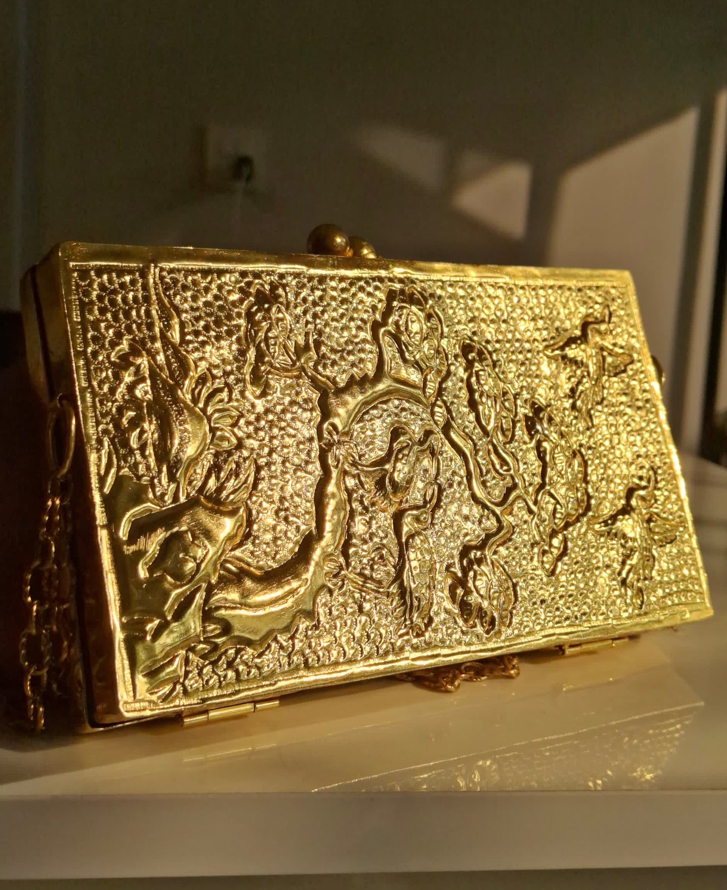Panchee Embossed Rectangle Clutch