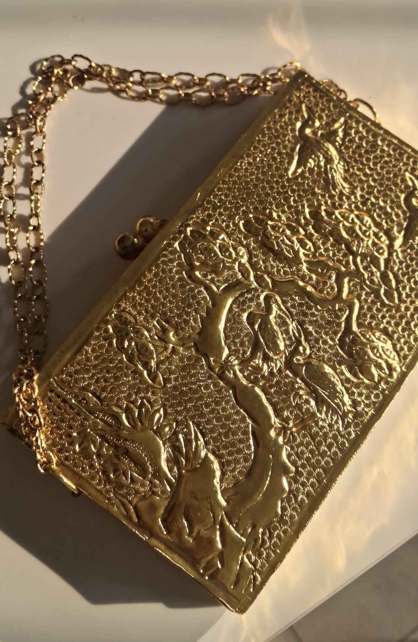 Panchee Embossed Rectangle Clutch
