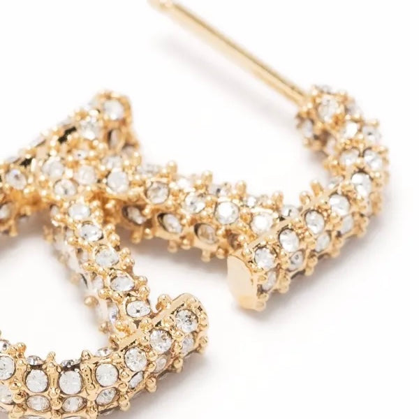 V Crystal Studs