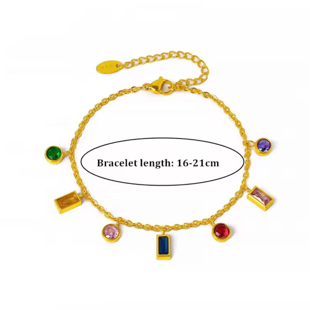 Zircon Charm Bracelet
