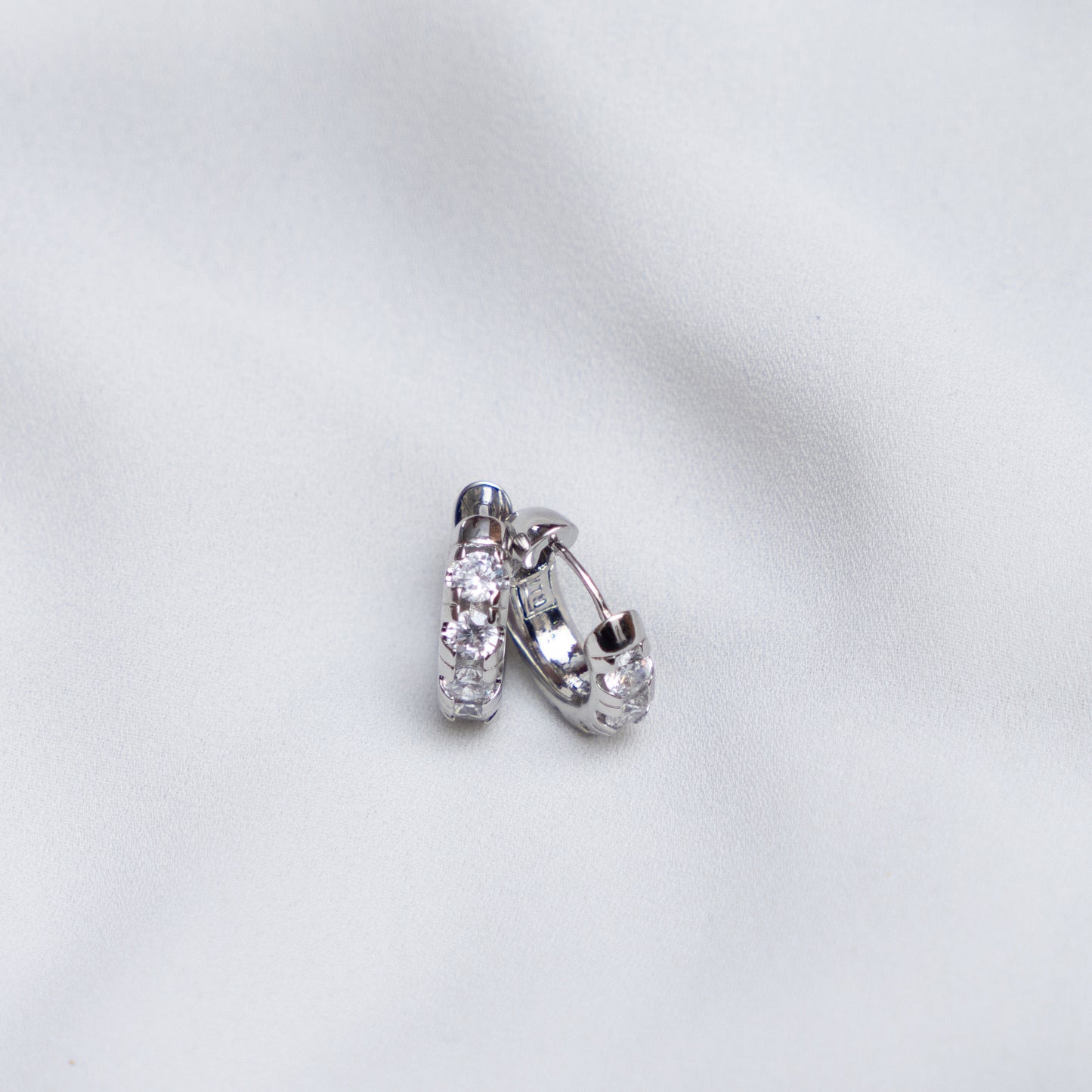 Solid Zircon Hoops