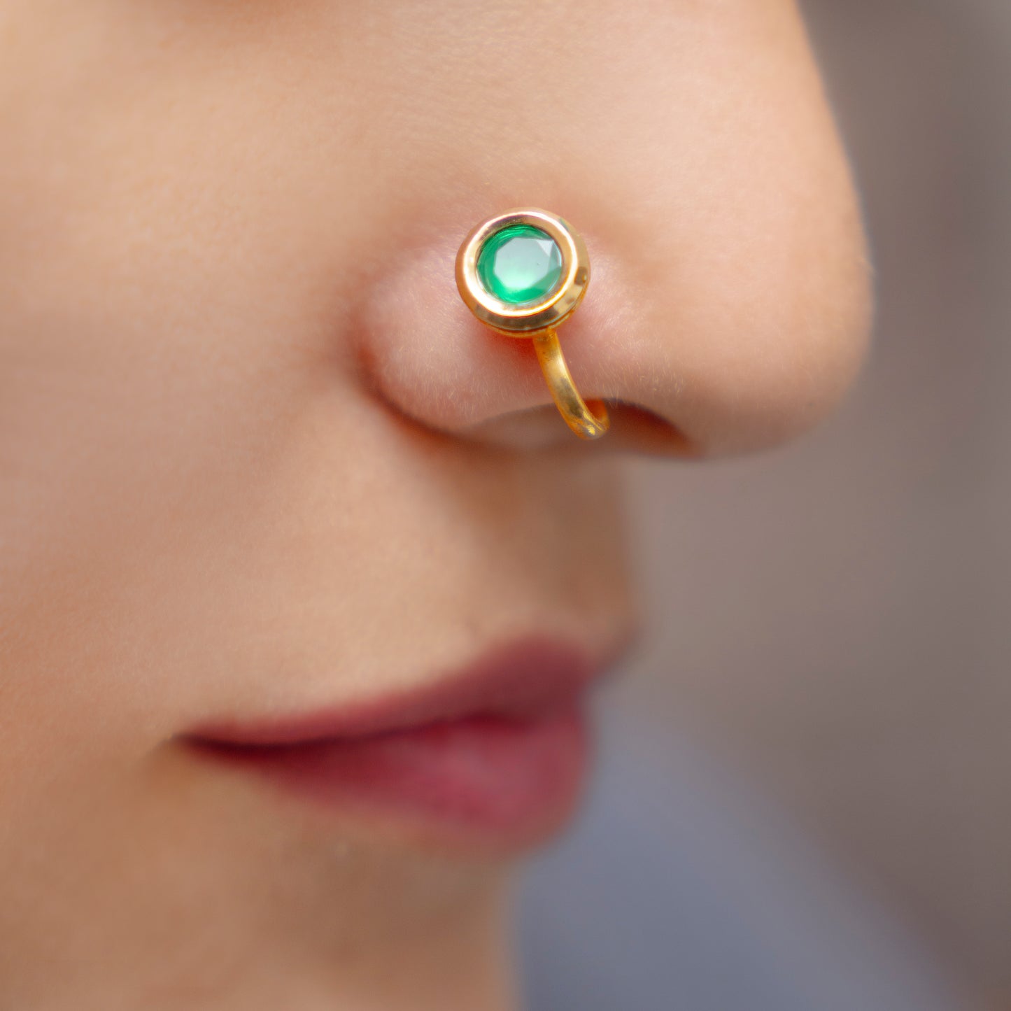 Mughal Motif Nose Clip - Circle