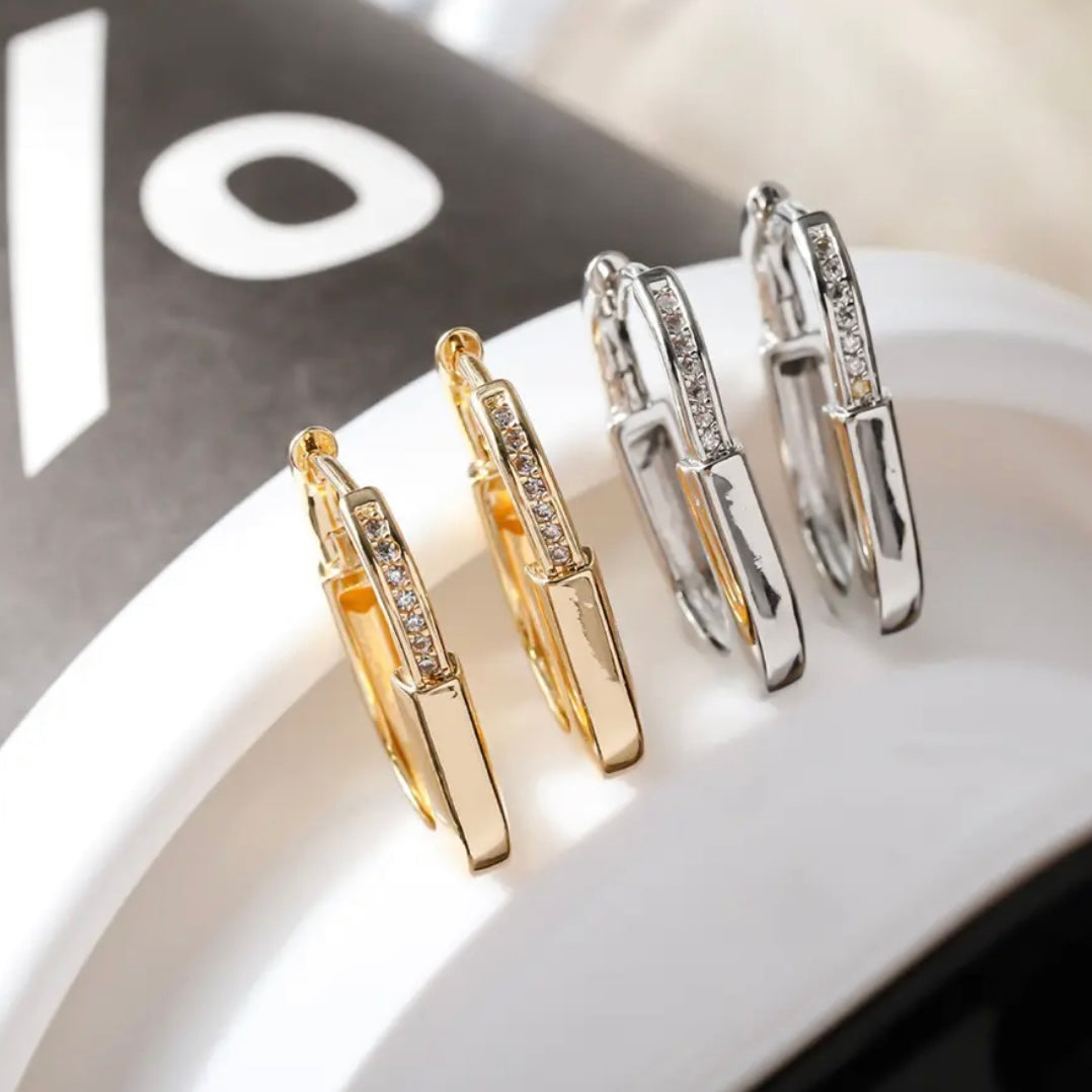 Lock Earrings - Gold