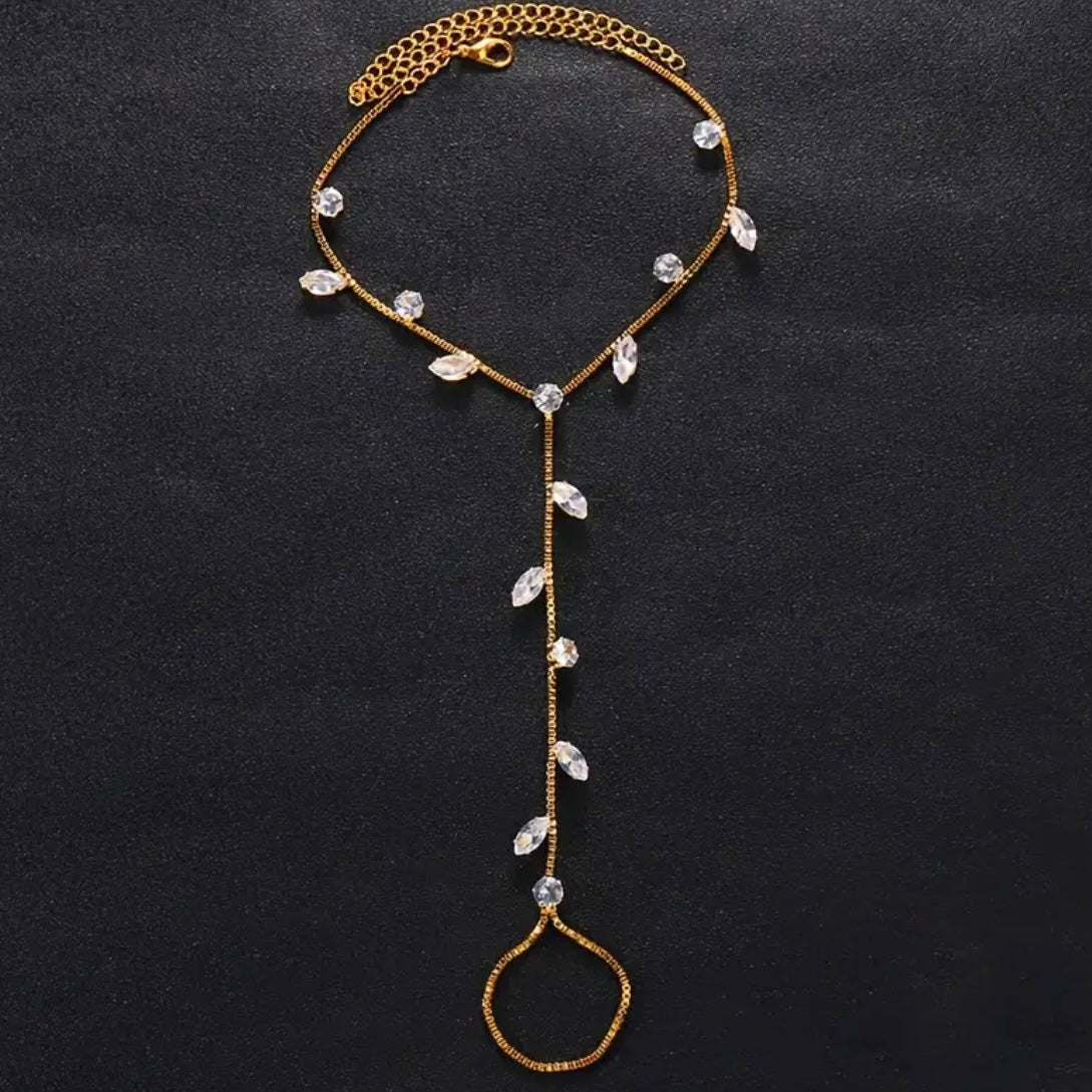 Oval Zircon Anklet