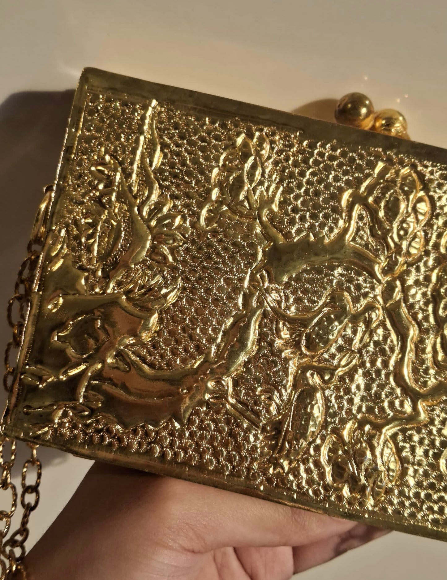 Panchee Embossed Rectangle Clutch