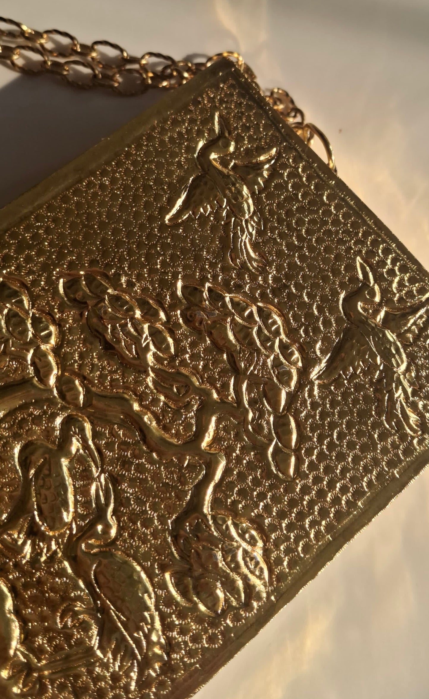 Panchee Embossed Rectangle Clutch