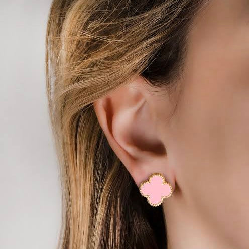 Pink Motif Earrings