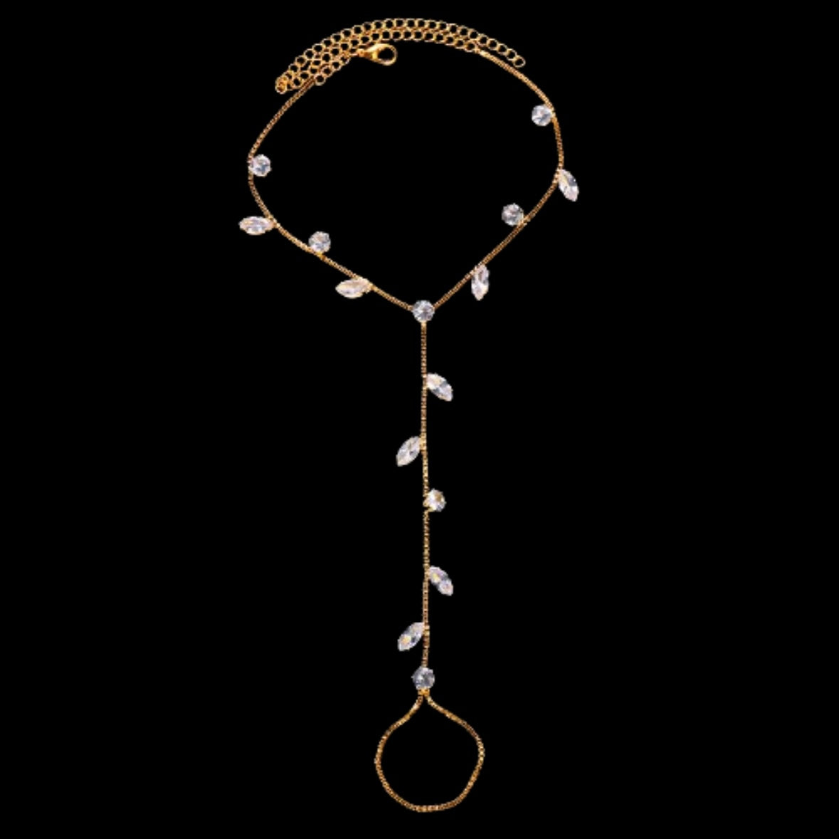 Oval Zircon Anklet