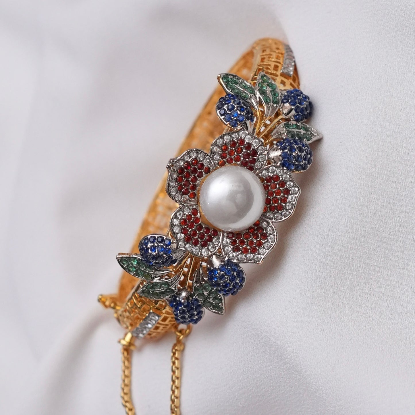 3D Floral Multi Stone