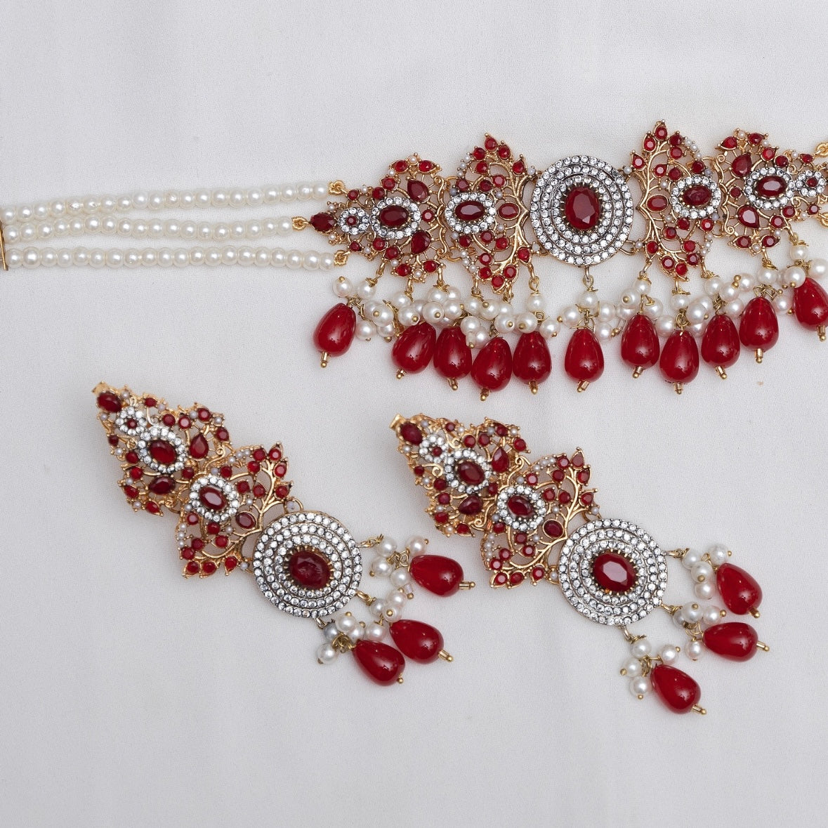 Ruby Allure Choker Set