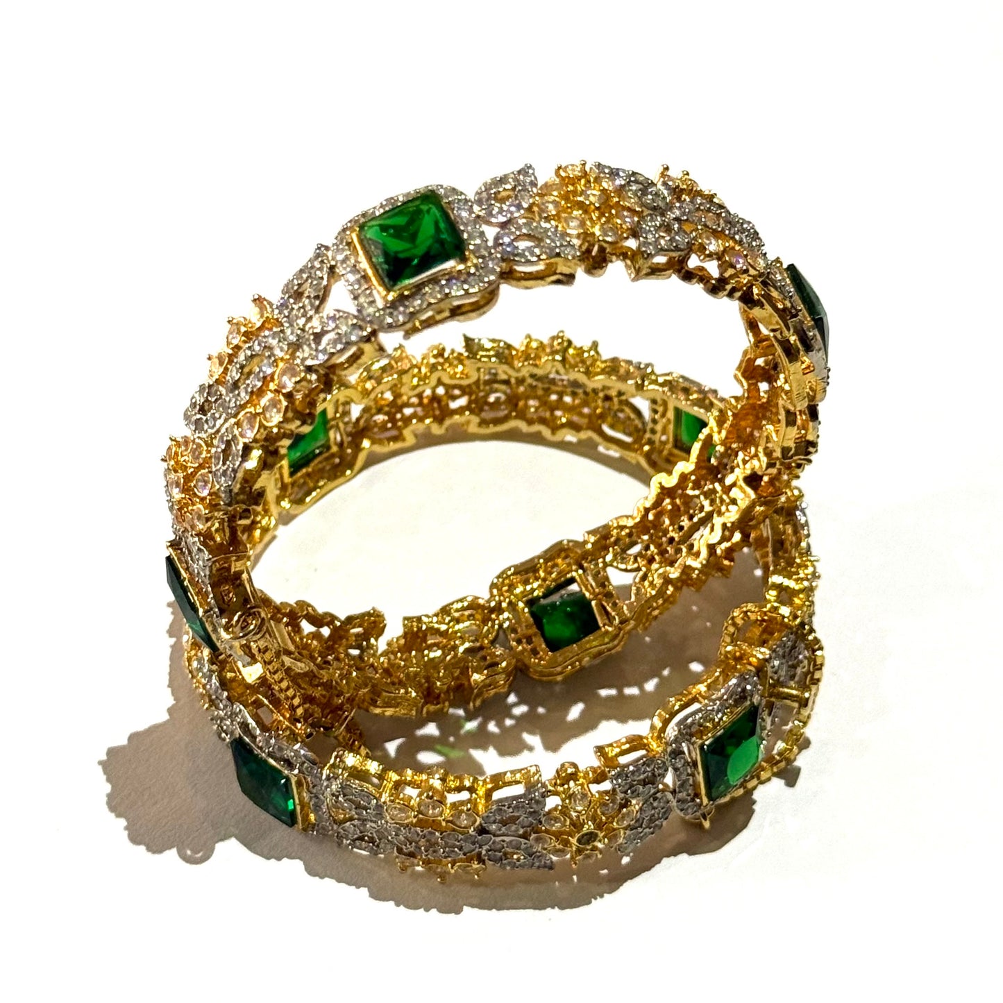 Emerald Cube Bangle