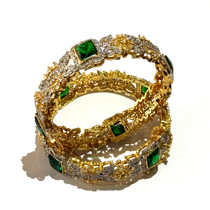 Emerald Cube Bangle