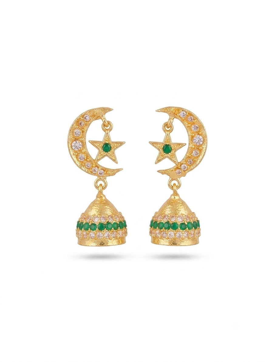 Hilal Glow Earrings - Jhumki