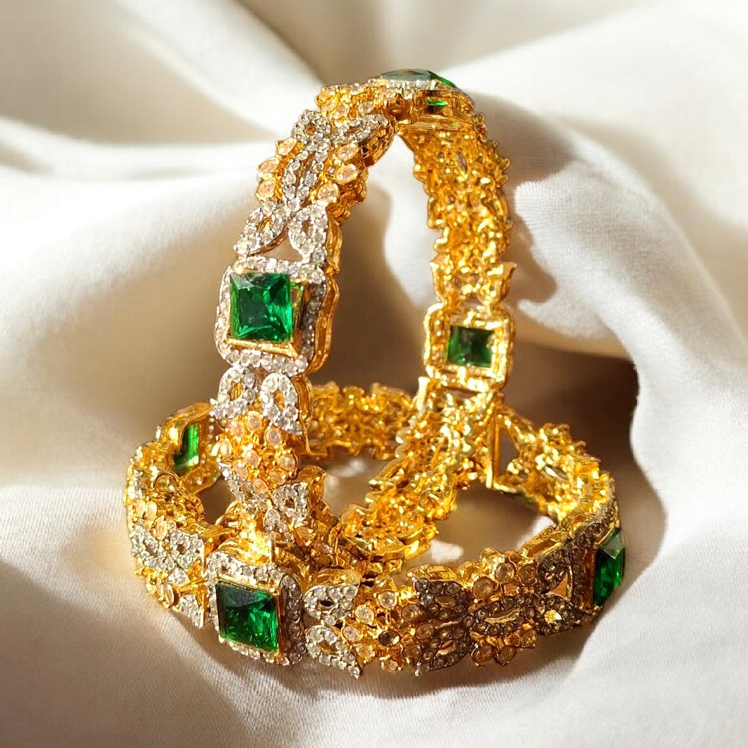 Emerald Cube Bangle