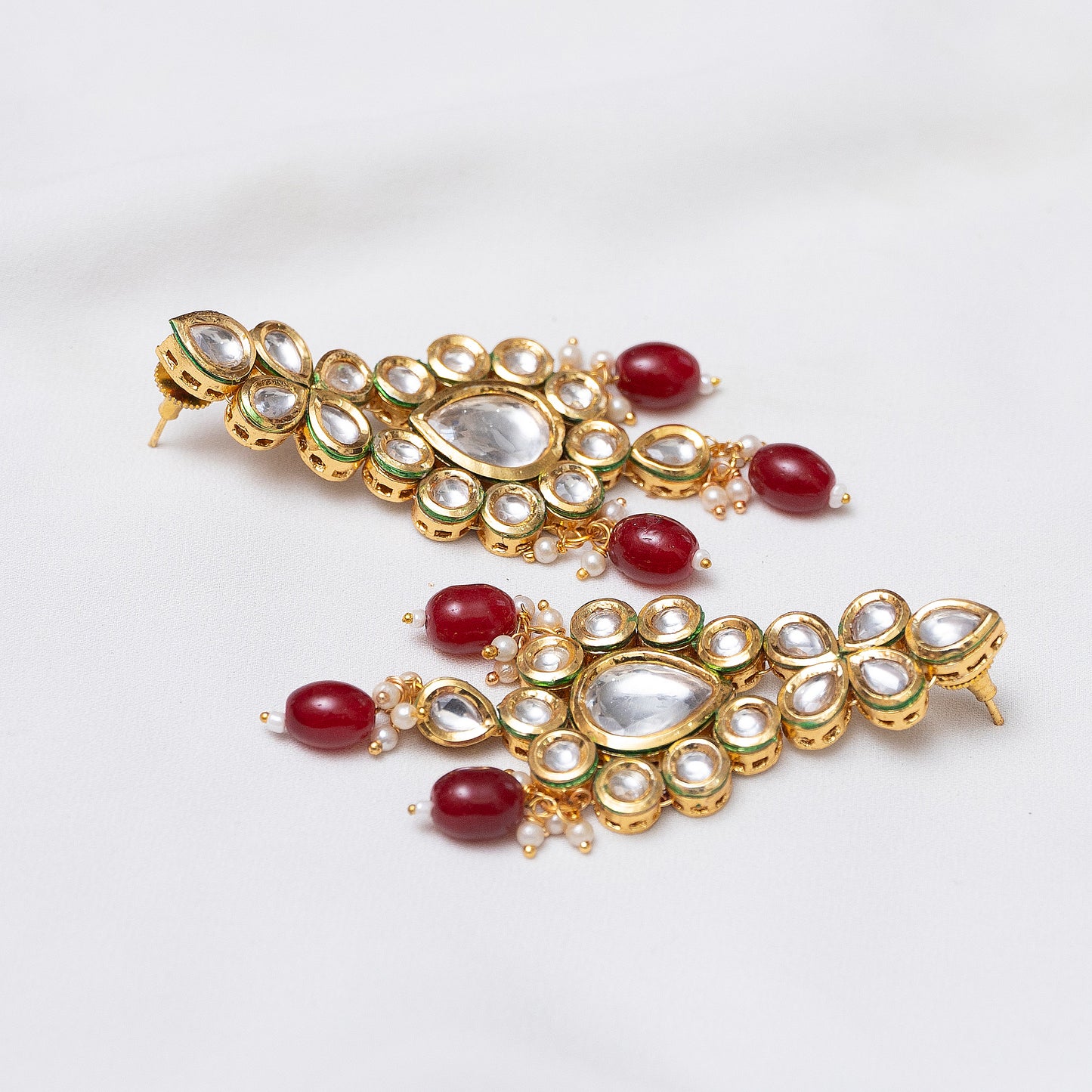 Ziya Ruby Kundan Earrings