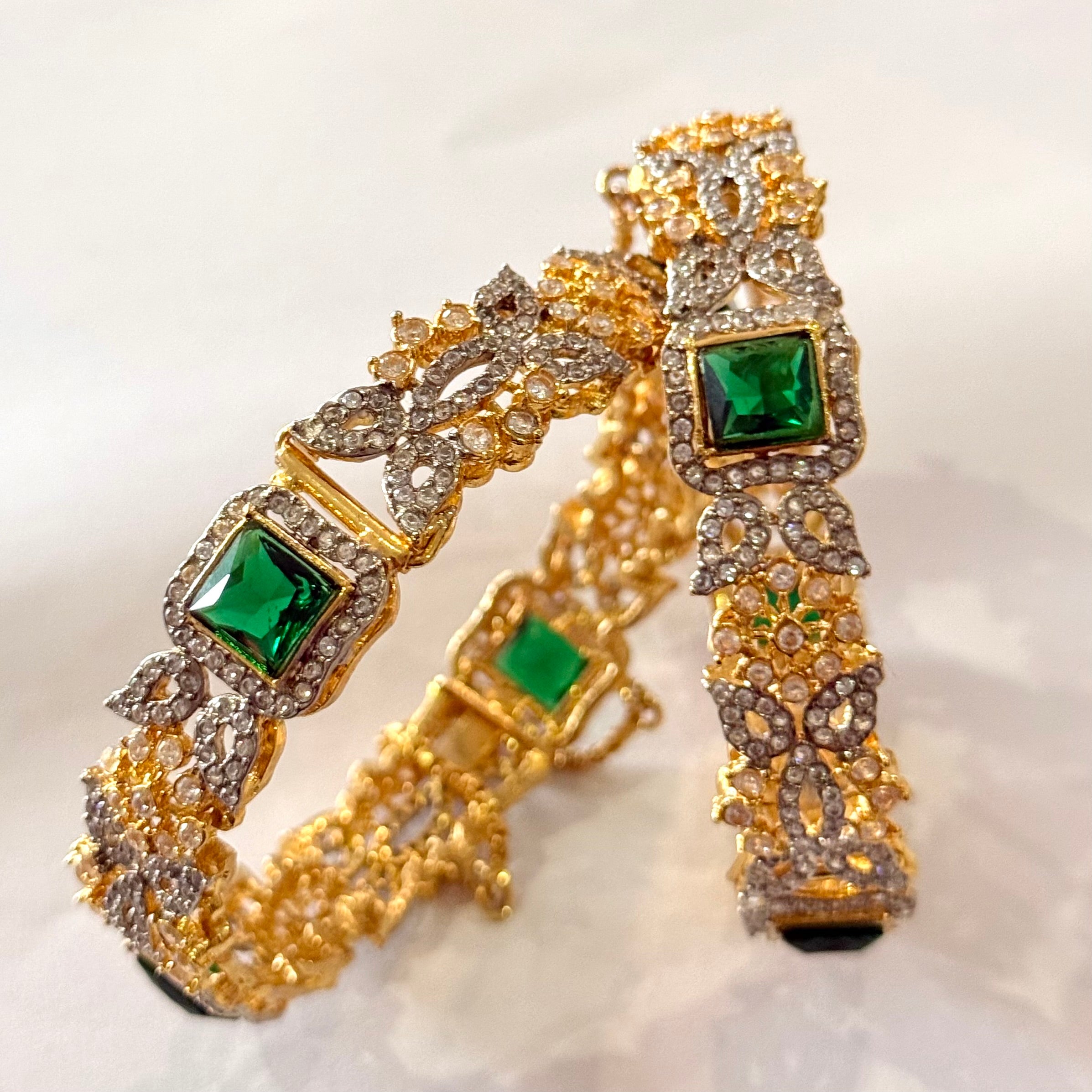 Emerald Cube Bangle