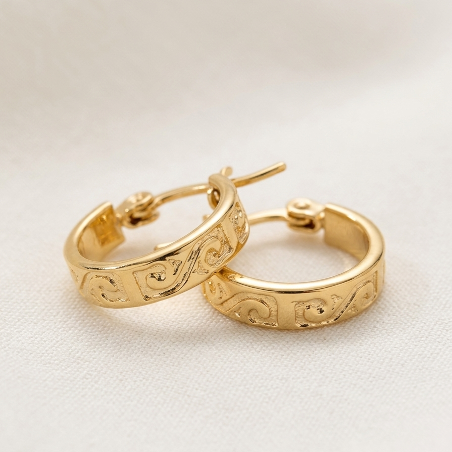 Vintage Swirl Hoops