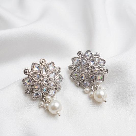 Pearl Petal Mandala Studs