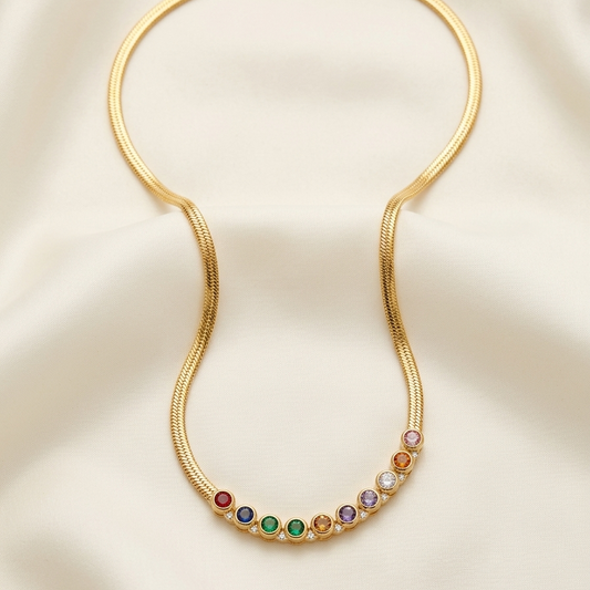 Spectrum Bezel necklace