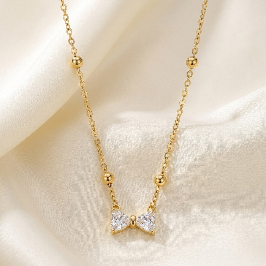 Crystal Bow Pendant