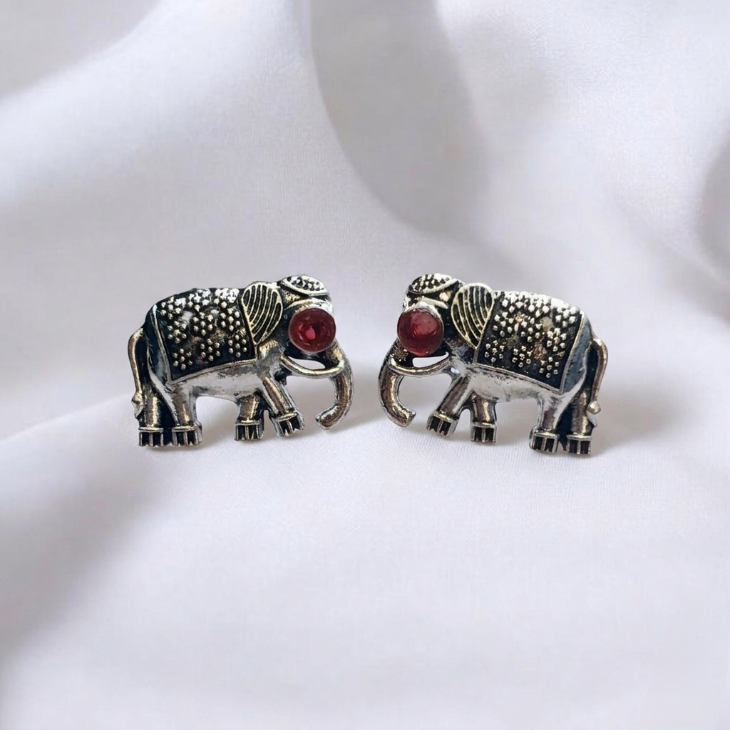 Fuchsia Hathi Studs