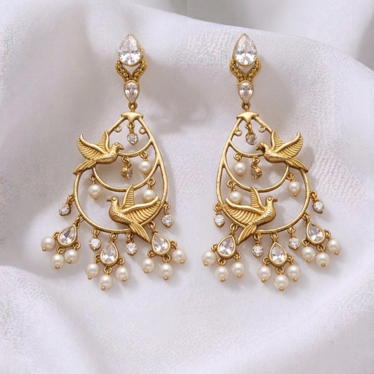 Crystal Bird Earings