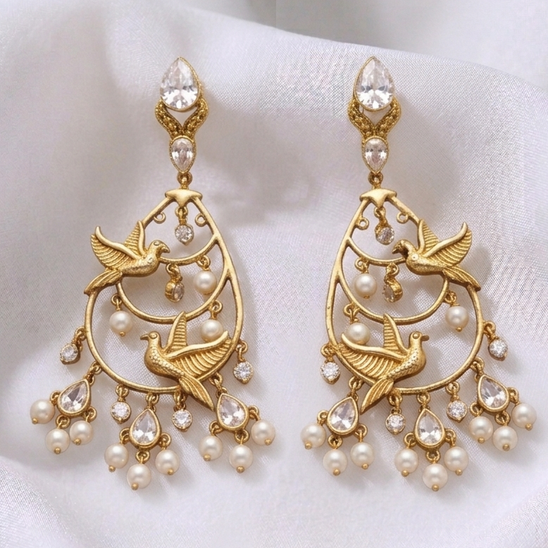 Crystal Bird Earings