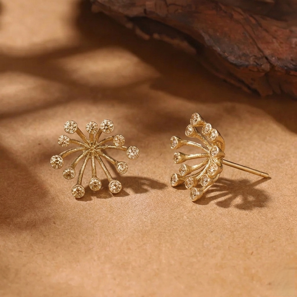 Amber Pollen Studs