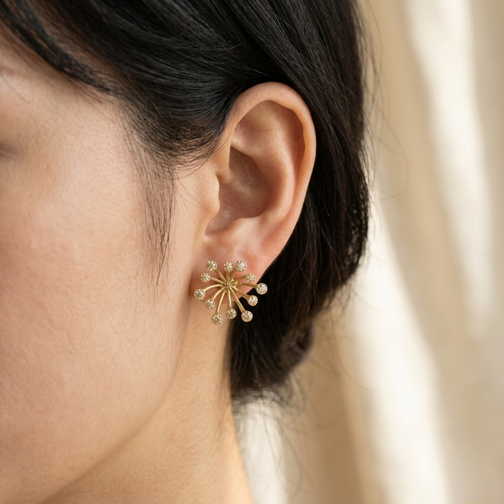 Amber Pollen Studs