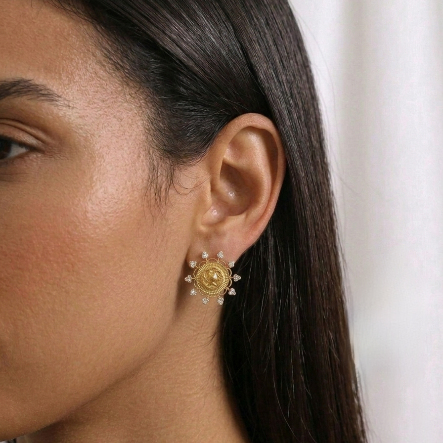 Crystal Wreath Stud