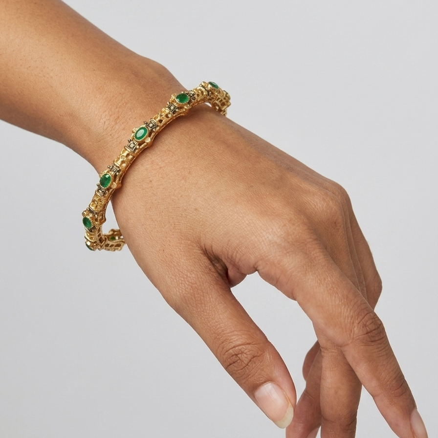 Midnight Emerald Bangle