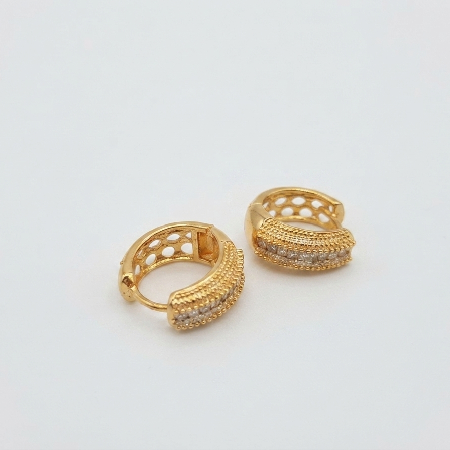 Golden Mesh Hoops