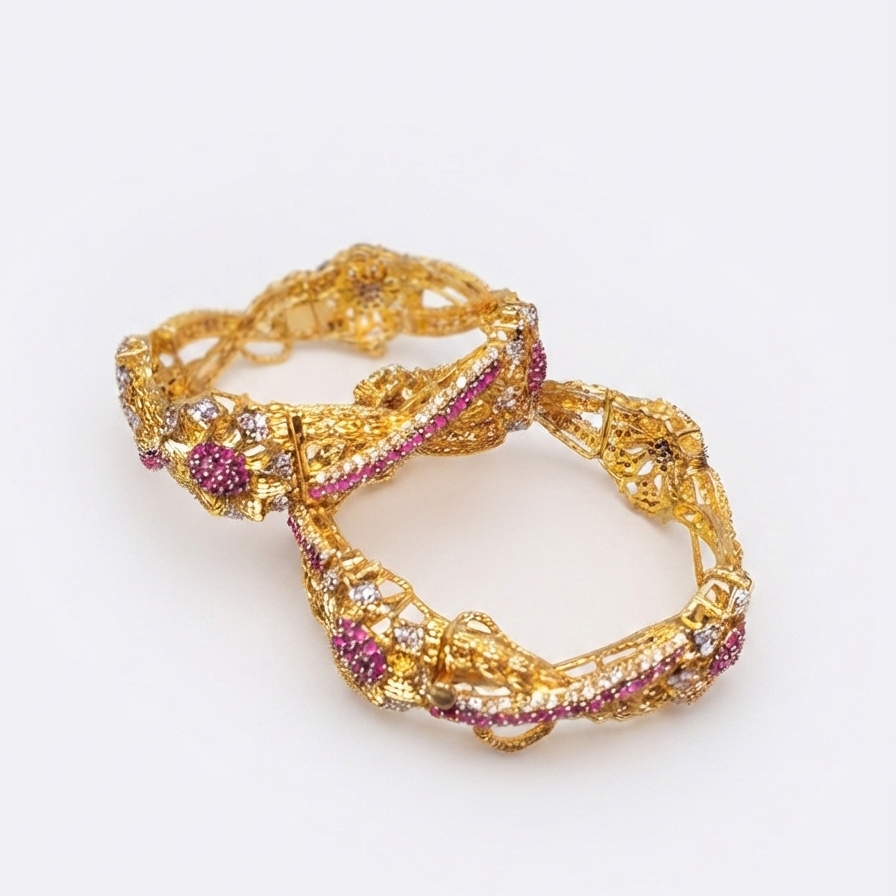 Ruby Filigree Bangle