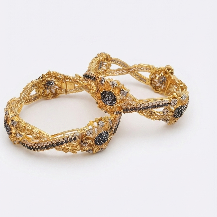 Sapphire Filigree Bangle
