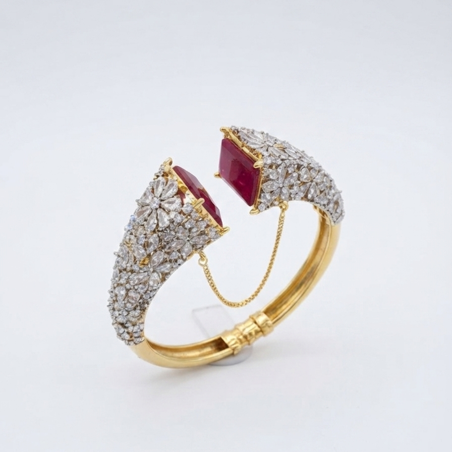 Ruby Petal Cuff