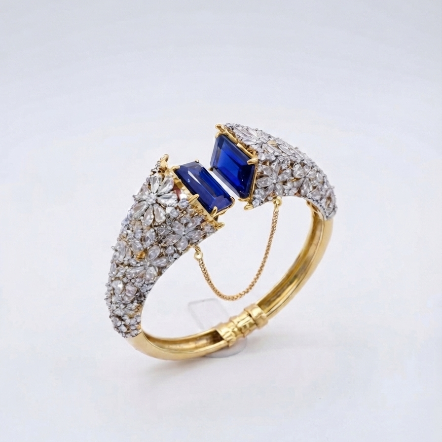 Sapphire Petal Cuff