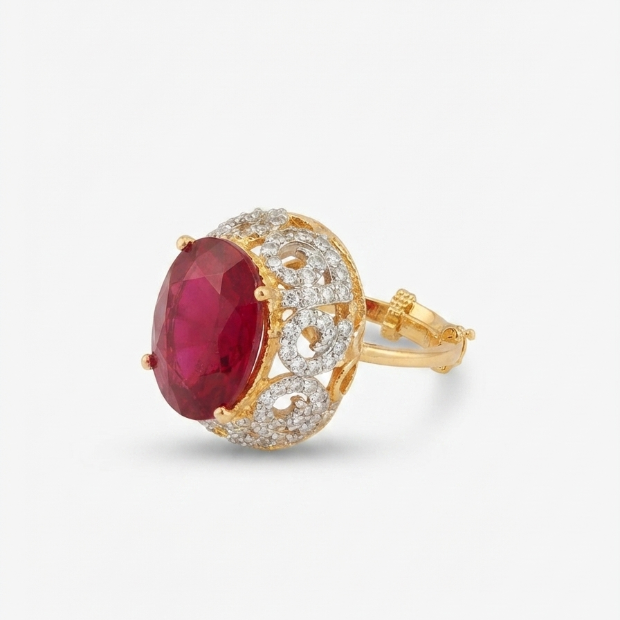 Ruby Crown Ring
