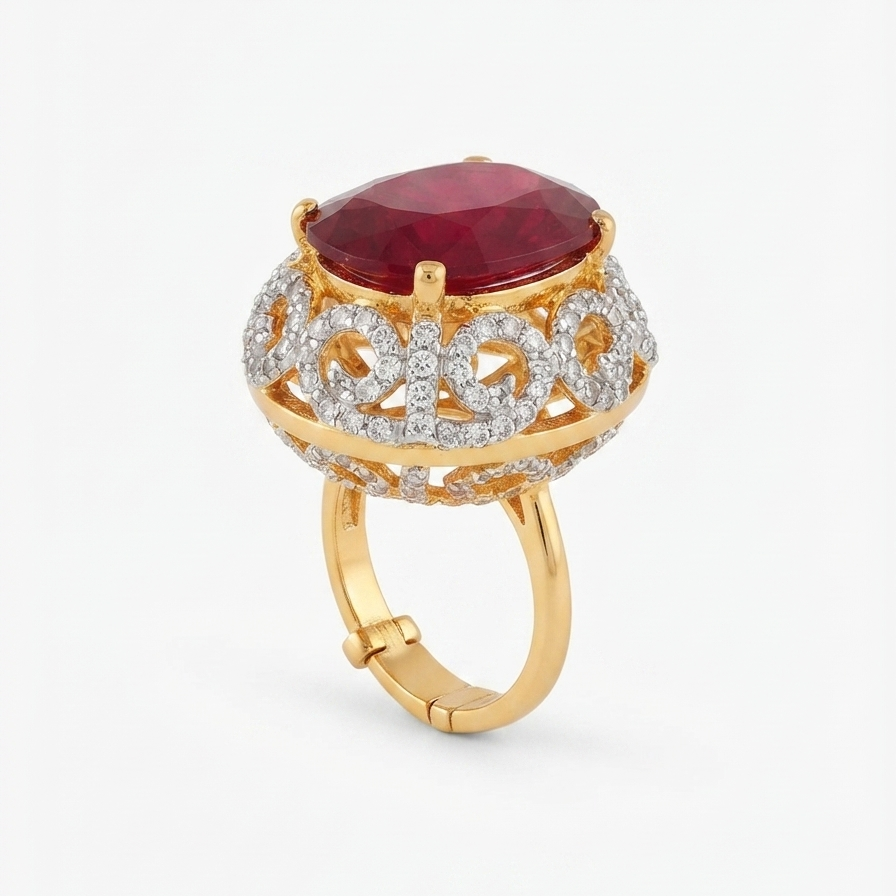 Ruby Crown Ring