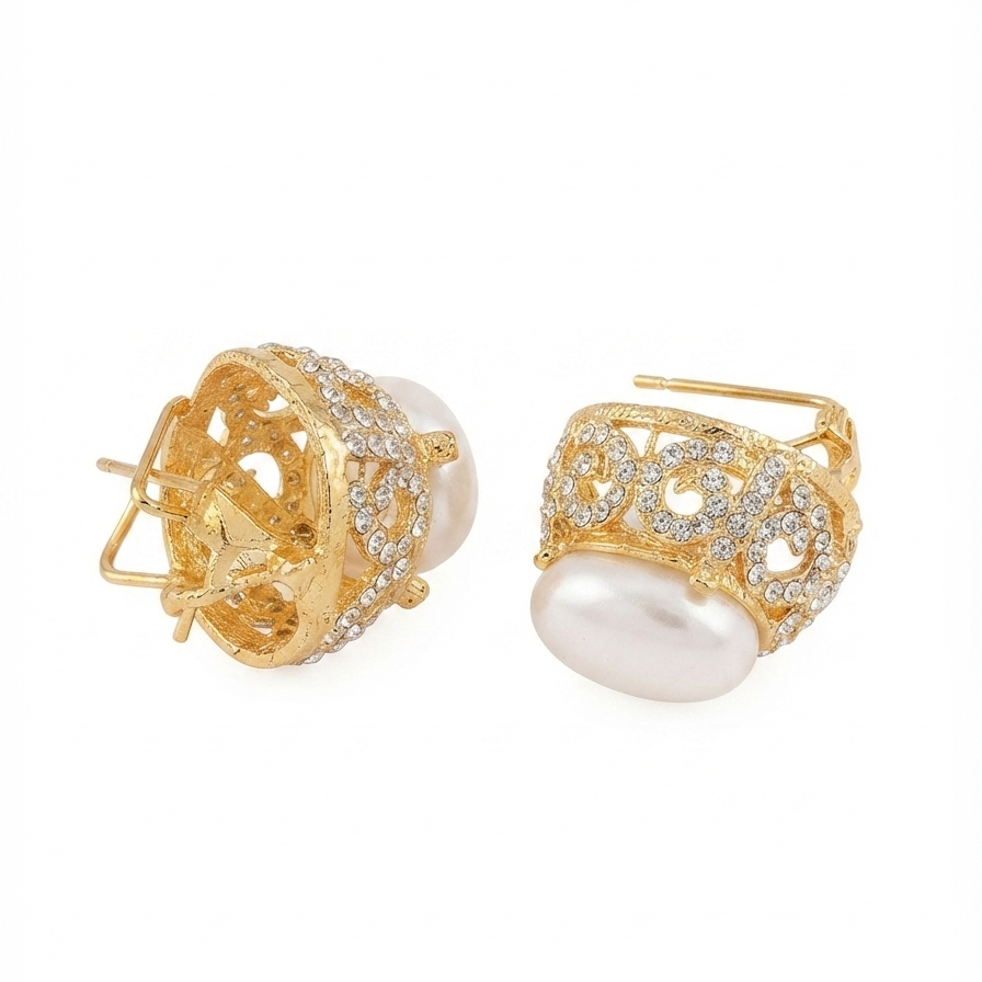 Pearl Crown Studs