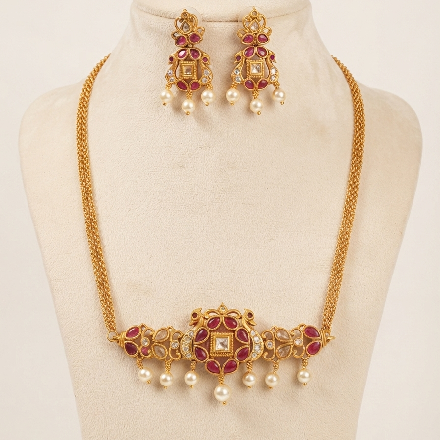 Mahnur Chocker Set -Ruby