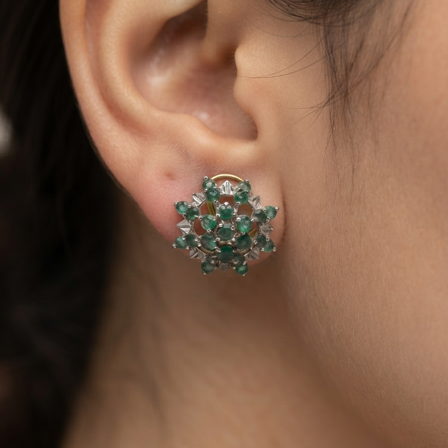 Emerald Starlet Studs