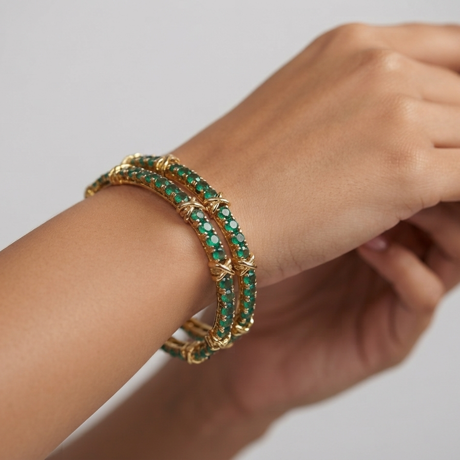 Emerald Rosewood Bangle