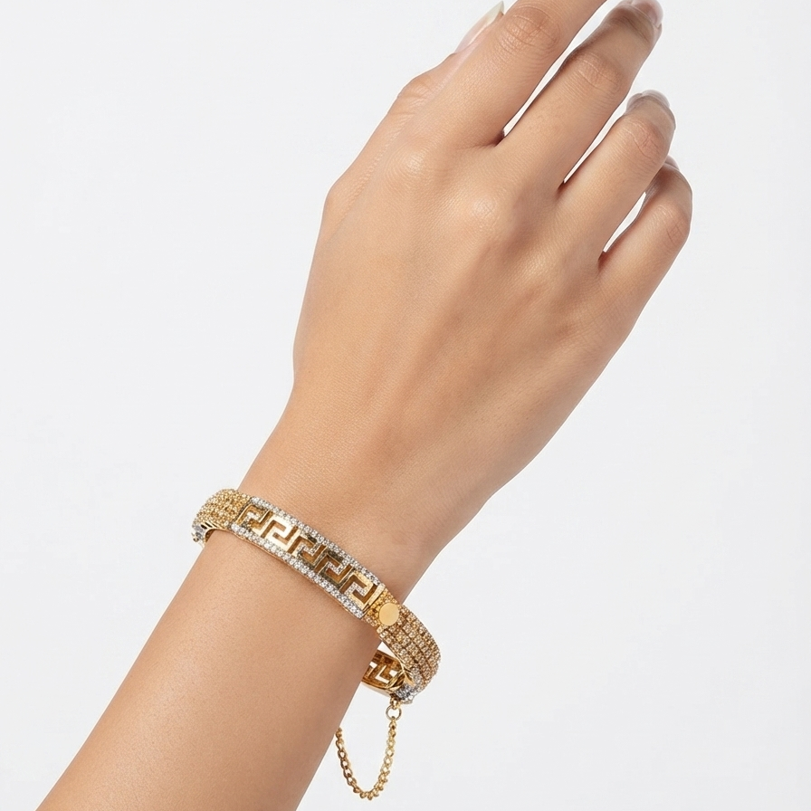 Golden Maze Bangle
