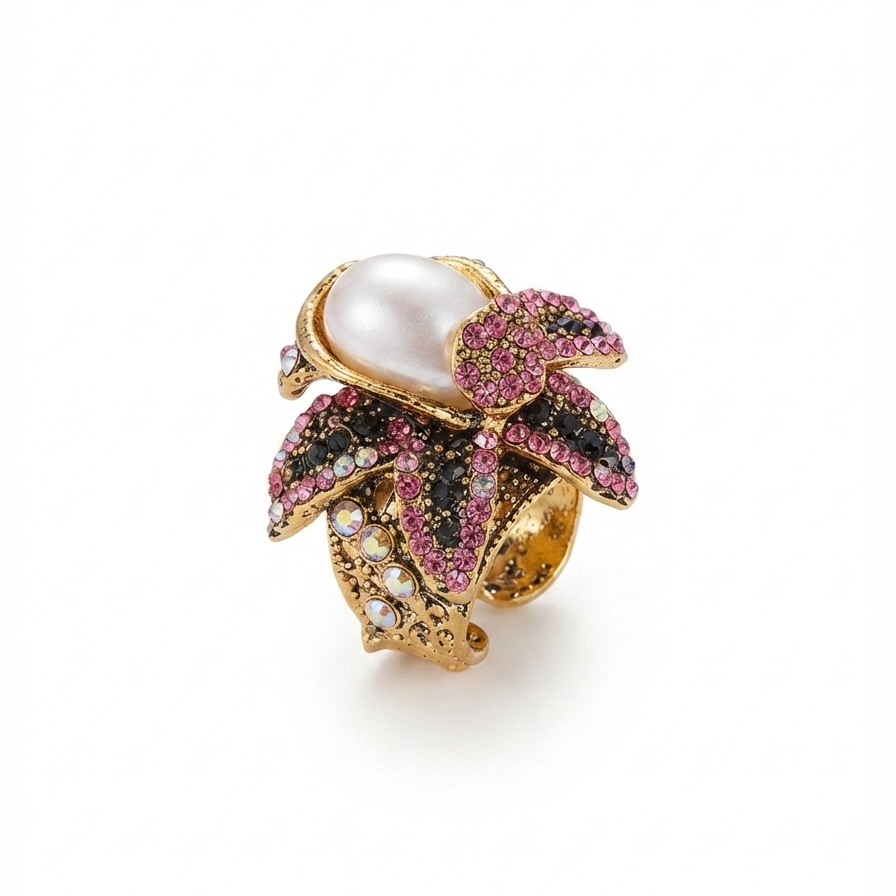 Pink Pearl Bramble Ring