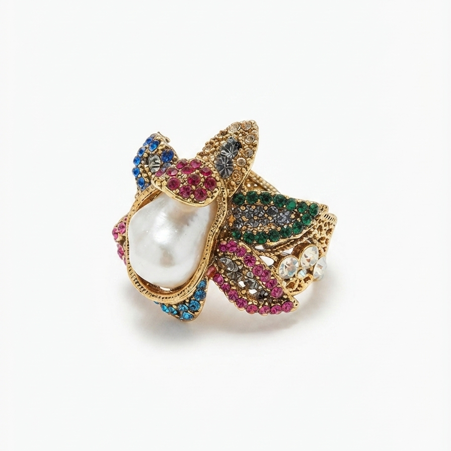 Multi Pearl Bramble Ring