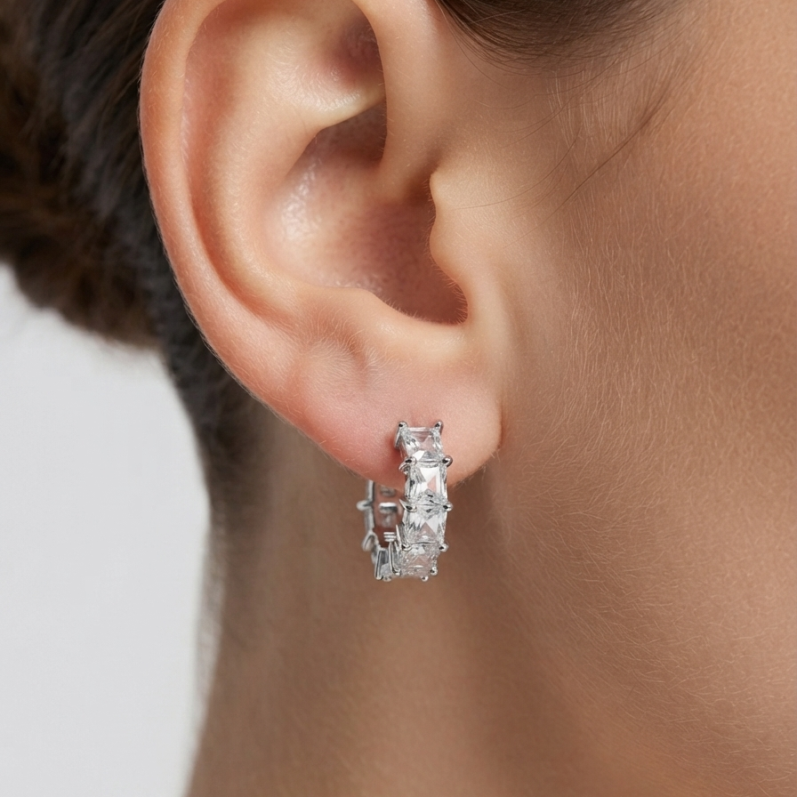 Square Cut Hoops