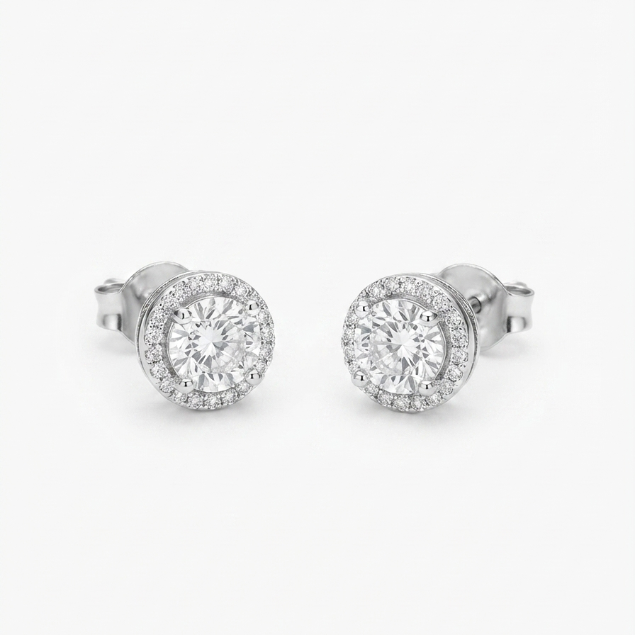 Round Solitaire Studs