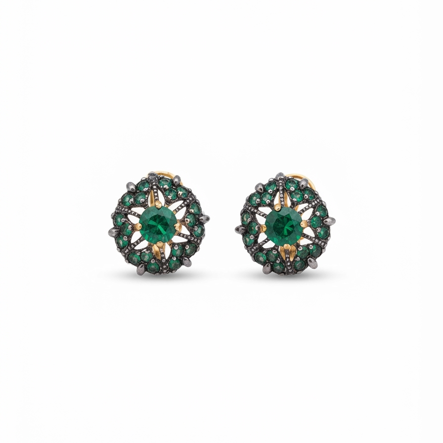 Emerald Afroz Studs