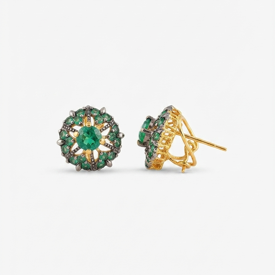 Emerald Afroz Studs